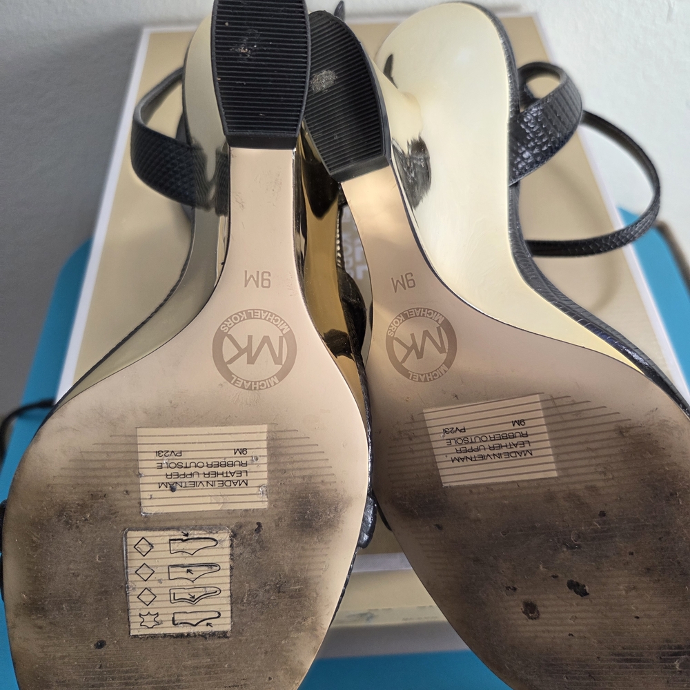 Michael Kors Black Strappy Sandals - Picture 5 of 6